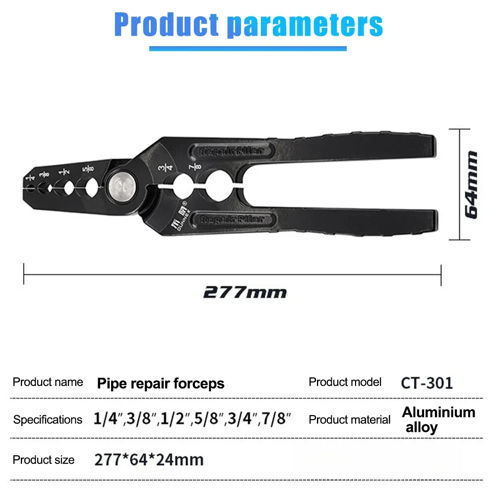 Copper Pipe Empty Adjusting Round Pliers Flat Copper Pipe Bending Round Pliers