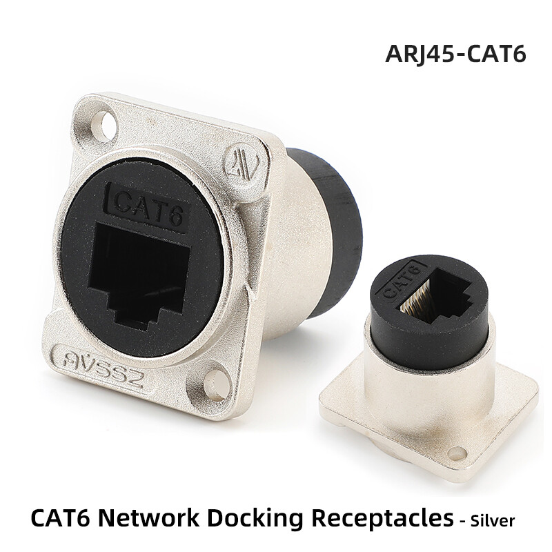 1pcs RJ45 Network Connetor CAT5E CAT6A Round D Type Crimping Docking RJ11 Socket