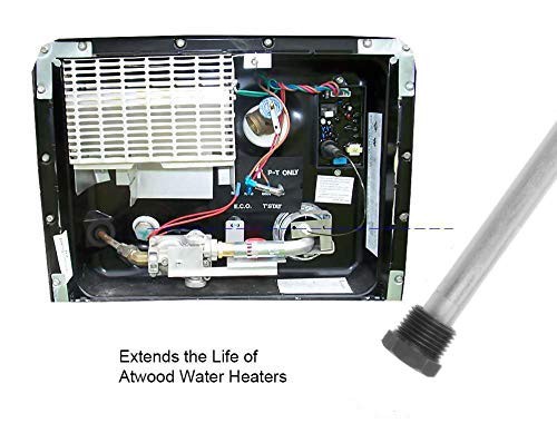 RV Water Heater Aluminum/Zinc Anode Rod for Atwood Heaters, Eau 2 Pack 1/2"