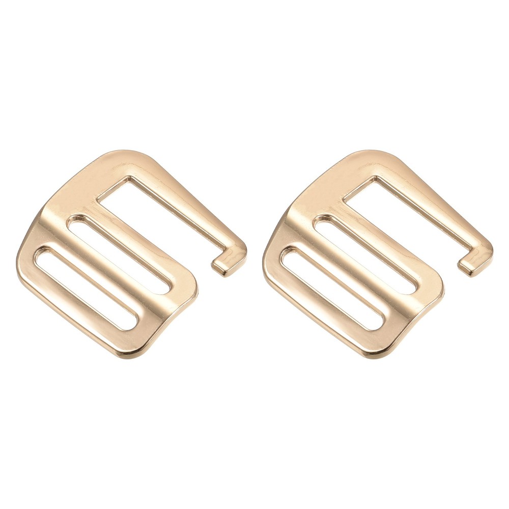 0.98" Webbing Release G Hook Buckle Adjusters for Backpack Strap, 2Pcs Gold