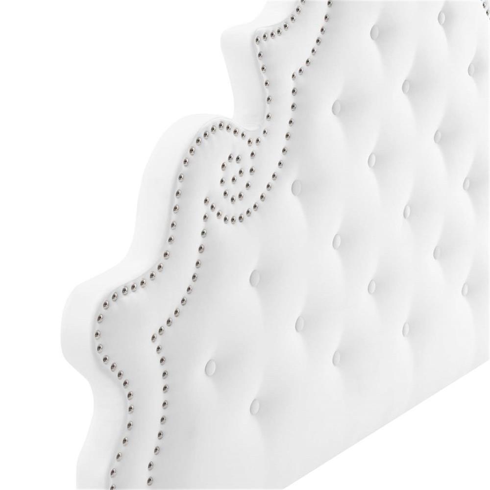 Modway Gwyneth Performance Velvet Full Platform Bed in White