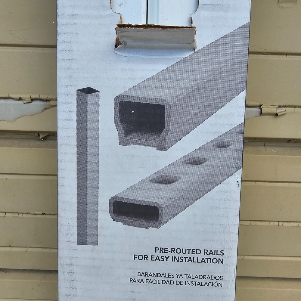 NIB: Nice 6' long White Composite Deck RAILING KIT (Posts Not Included)