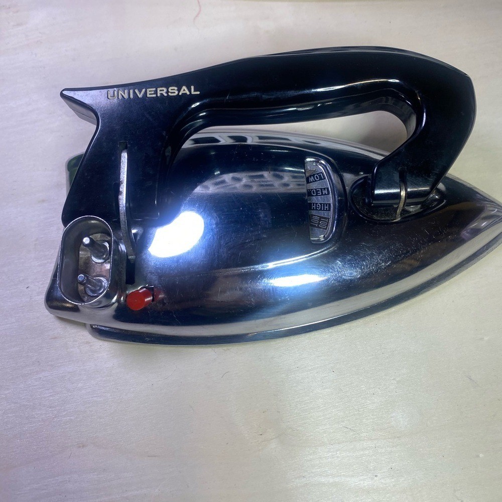 Universal Sleek Black and Silver Iron