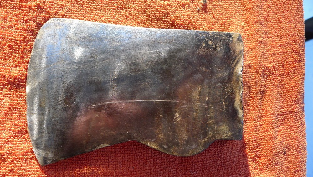 ANTIQUE PLUMB AXE HEAD, JERSEY PATTERN