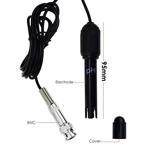 2-in-1 Combo pH & Temperature Meter Water Quality Tester Replaceable BNC pH E...