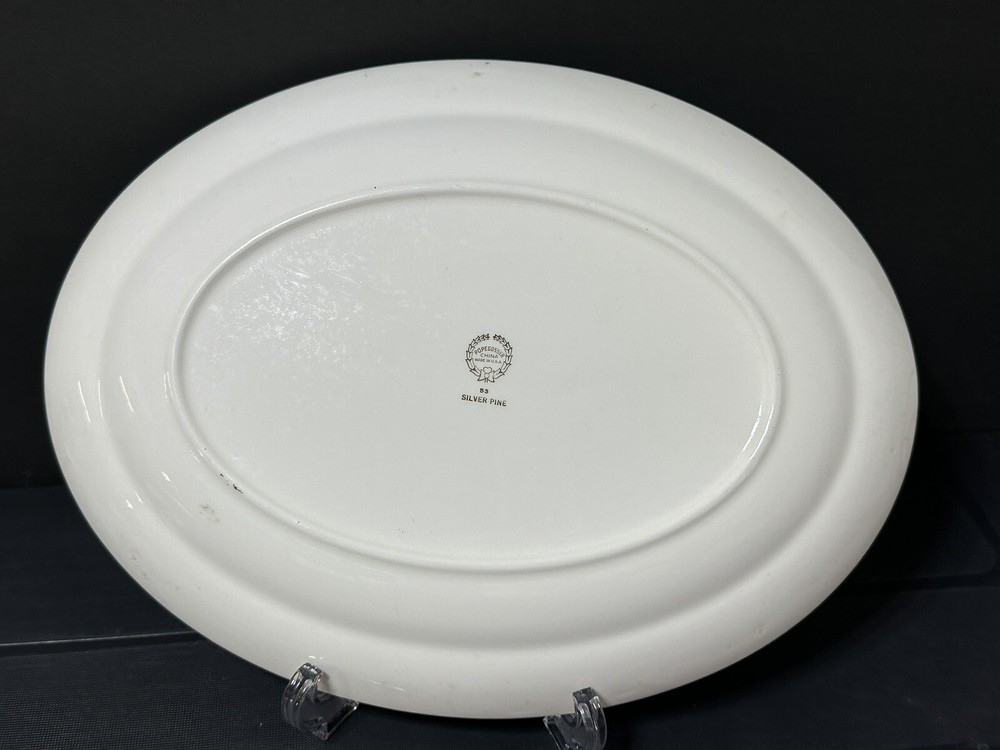 POPEGOSSER SILVER PINE 13" Oval Serving Platter (CR036)