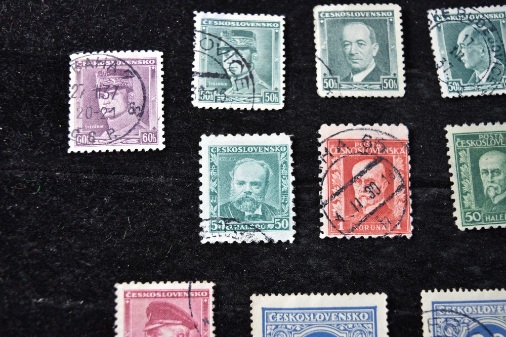 CZECHOSLOVAKIA 20 STAMPS 1925-37 USED