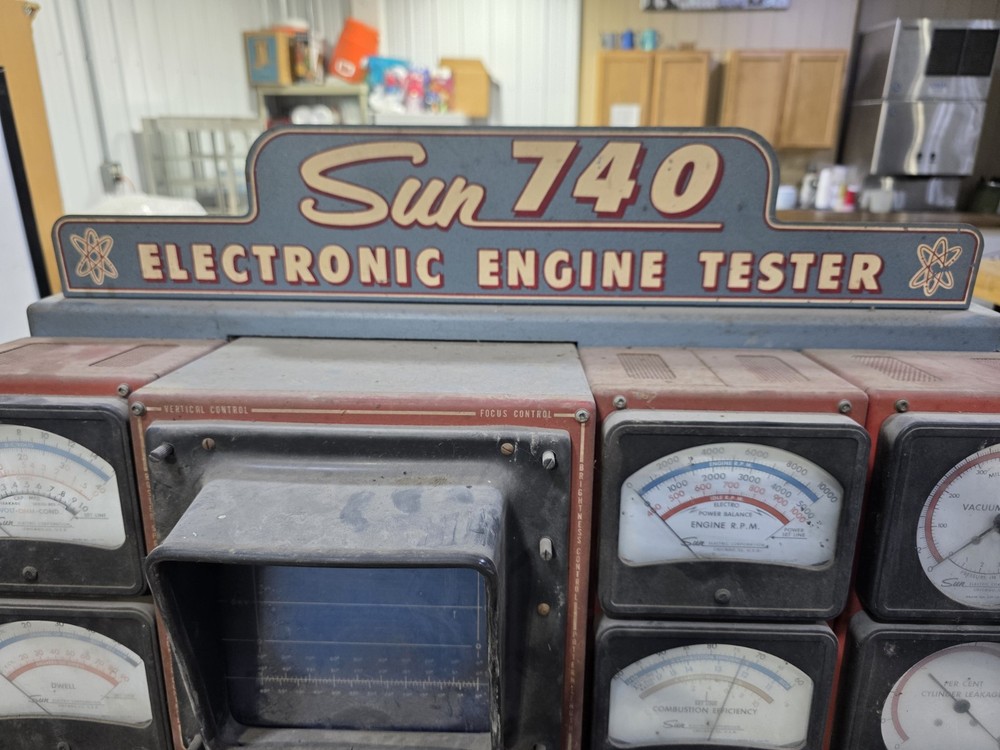 Vintage Sun 740 Electronic Engine Starter With Cabinet, UNTESTED