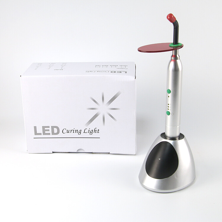 Dental Wireless 10W LED Resin Curing Light 2000mw/cm2 Quick Solidify Silver US