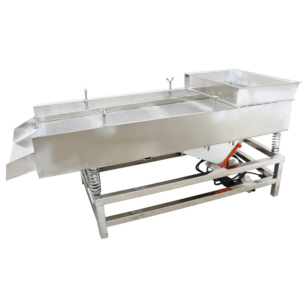 Electric Linear Vibrating Screen Sifter Sieve Machine 3mm Screen Single Layer