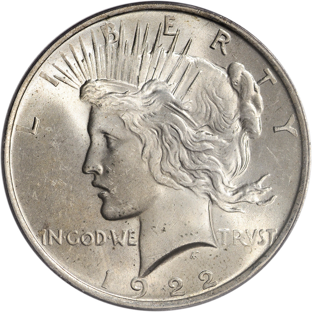 US Peace Silver Dollar - PCGS MS63 - Random Date and Label