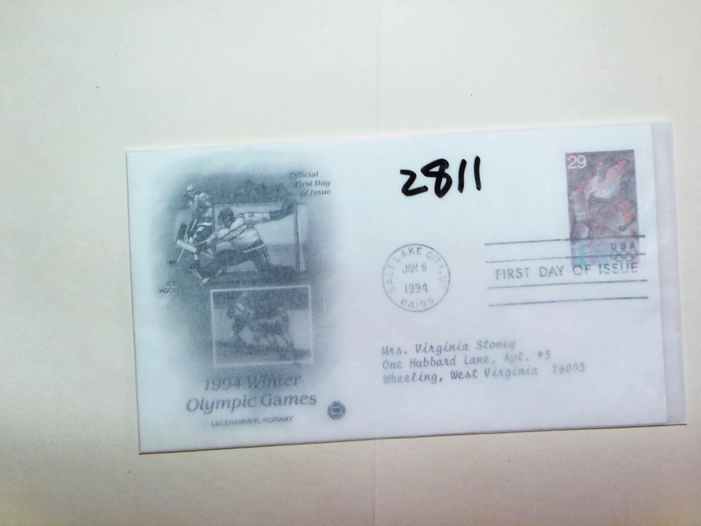 U. S. FDC  2811 - Winter Olympics - unsigned?  cachet - comb. ship!