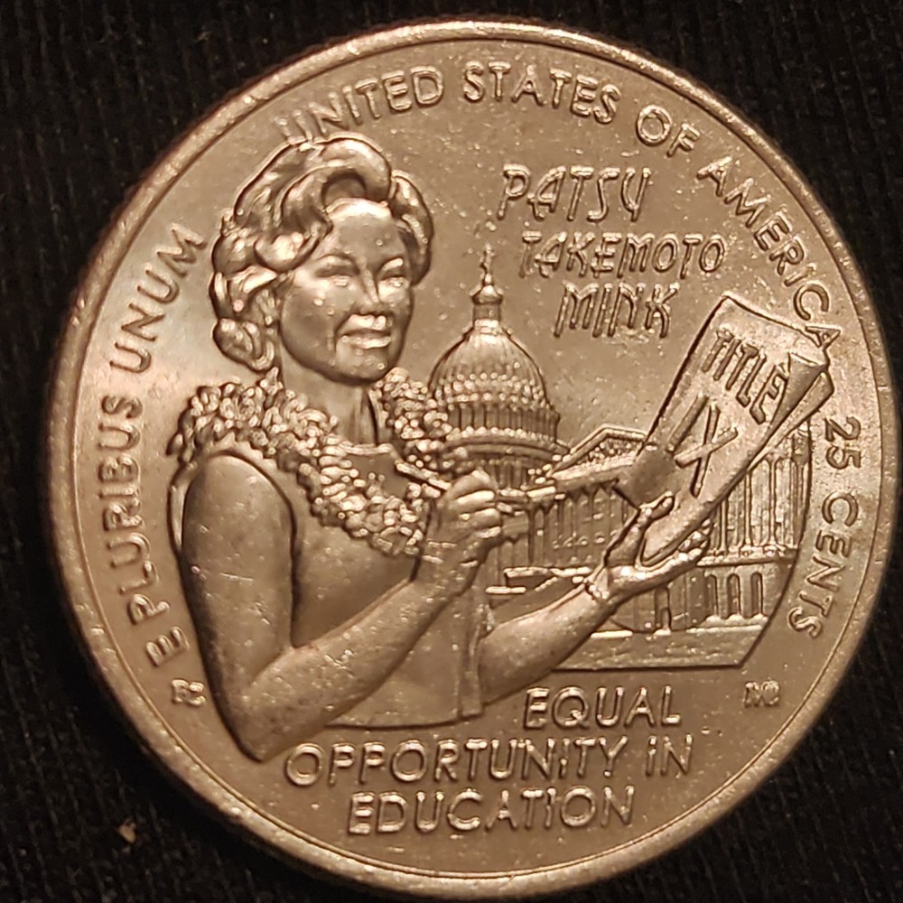 2024 P Patsy Takemoto Mink Quarter Numerous Error’s On Front & Back