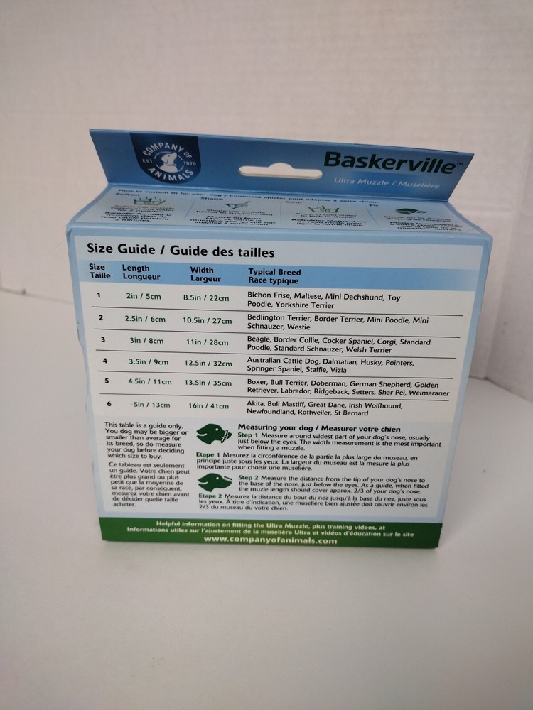 BASKERVILLE BLACK ULTRA MUZZLE FOR DOGS SIZE 4 PERMITS PANTING & DRINKING EUC