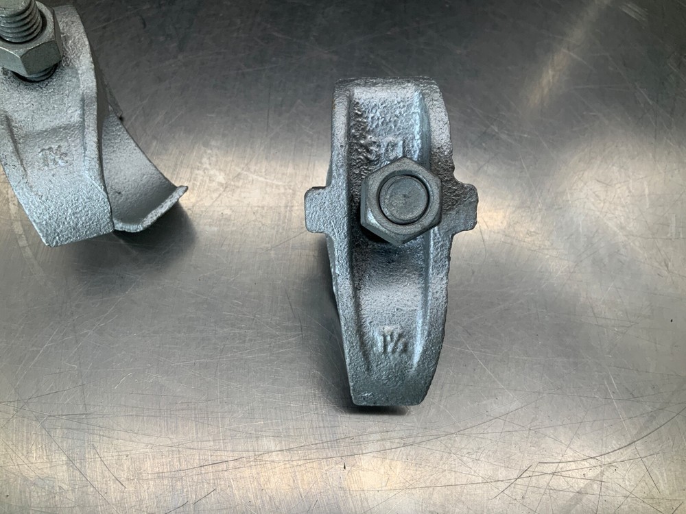 (2) SCI Galvanized Pipe Clamps 1-1/2"