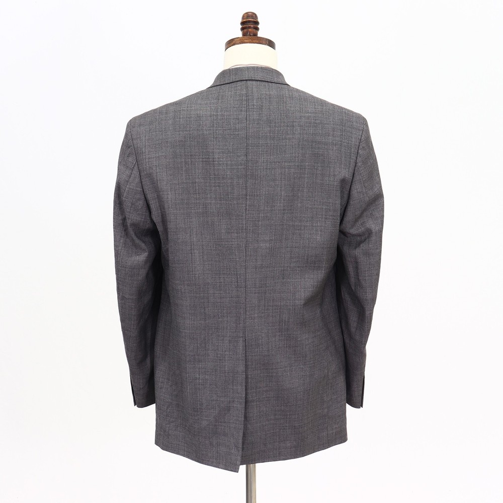 Chaps 42L Gray Sport Coat Blazer Jacket Solid 2-Button Wool