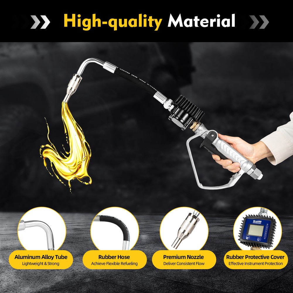 Electronic Oil Transfer Control Valve Controller Oil Hose End Gun With Meter