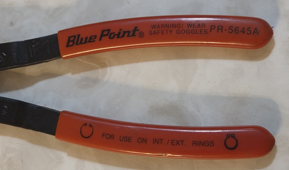 Blue Point Tools PR-5645A 9" 90° Retaining Snap Ring Pliers Internal External