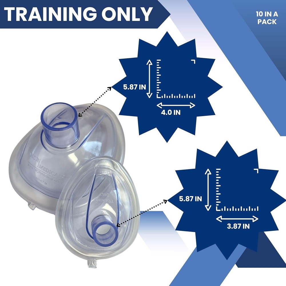 CPR Training Masks Combo Pack - 5 Adult & 5 Infant
