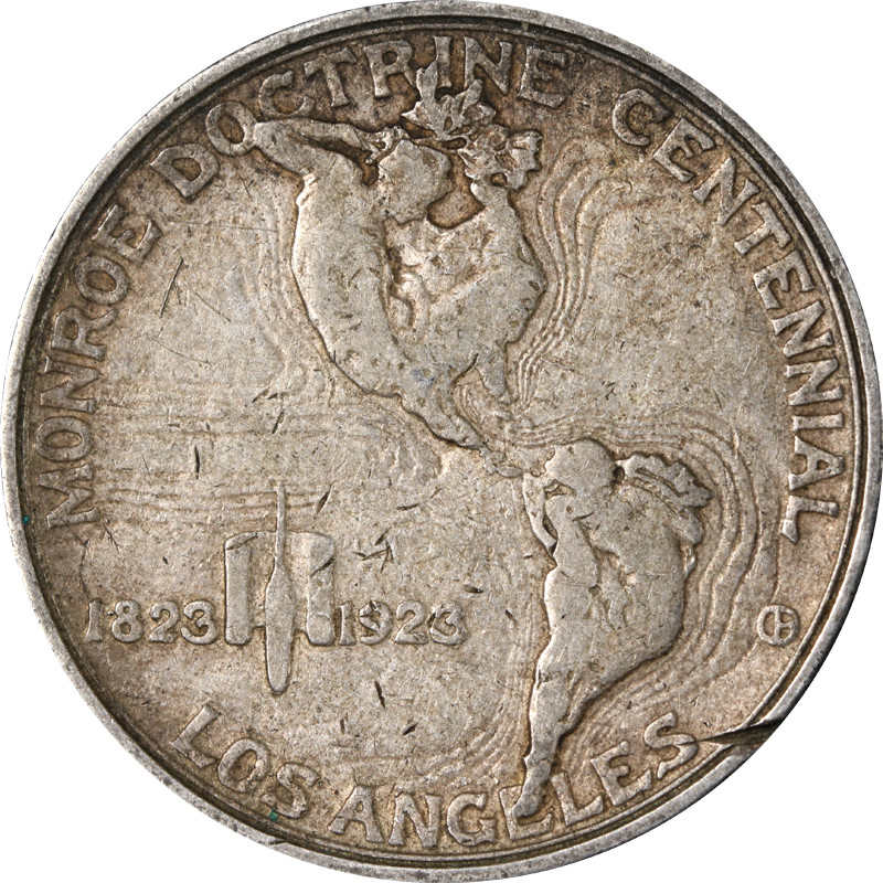 1923-S Monroe Commem Half Dollar