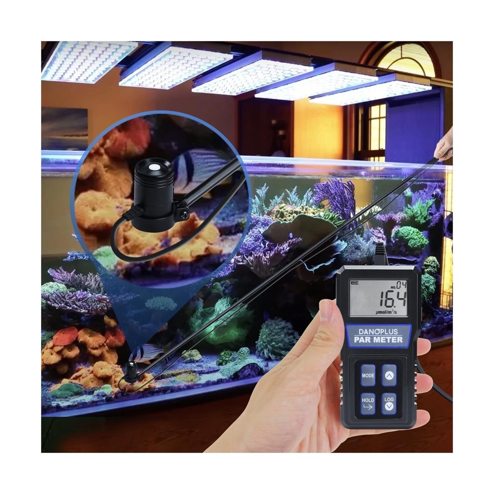 PAR Meter for Reef Tank Waterproof PAR Meter Aquarium IP68 Quantum Sensor PPF...