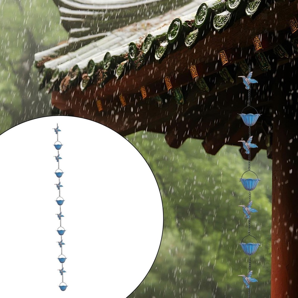 Gutters Downspouts Rain Chain Hanging Yard Decor Easy Installation Decorative