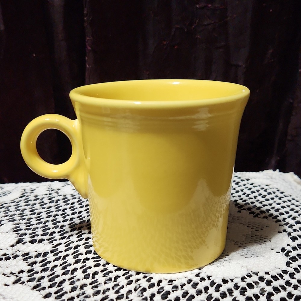 Fiesta Ware Yellow Ceramic Coffee Mug 12 fl oz