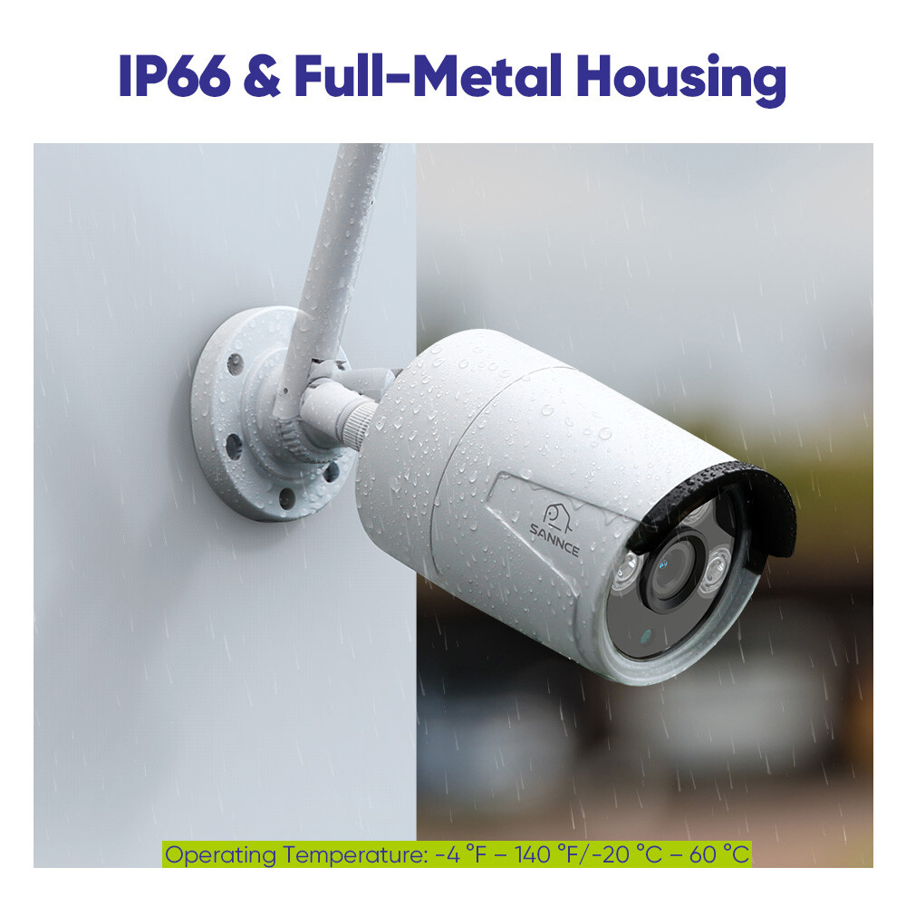 SANNCE 2x 3MP Two Way Audio Wireless Security Camera IP Network IR Night Vision
