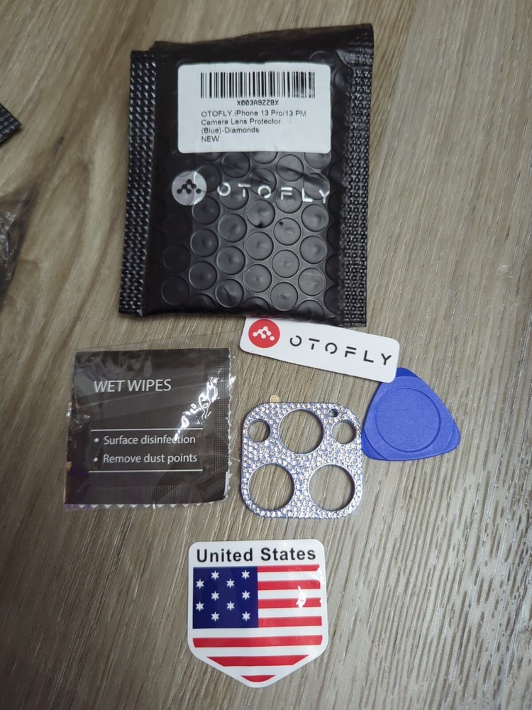Otofly iPhone 13 Pro/13PM Camera Lens Protector Blue Diamonds