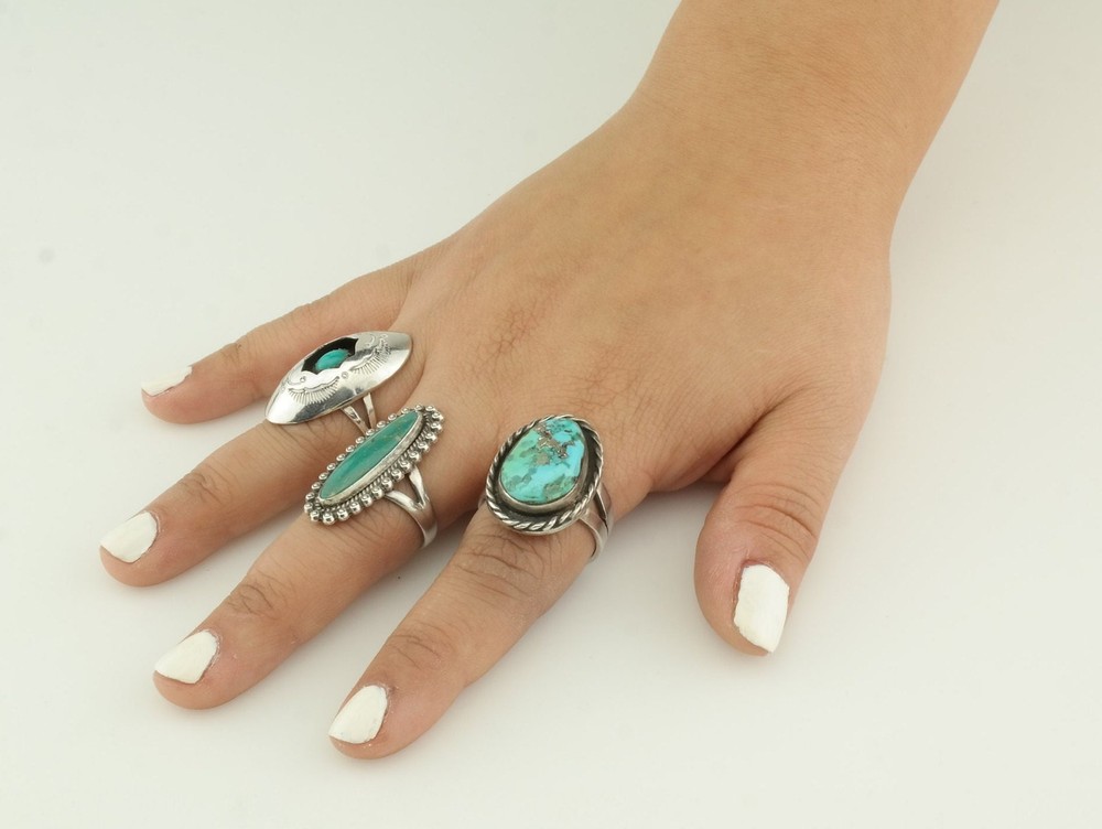 Sterling Silver Turquoise Shadowbox Ring