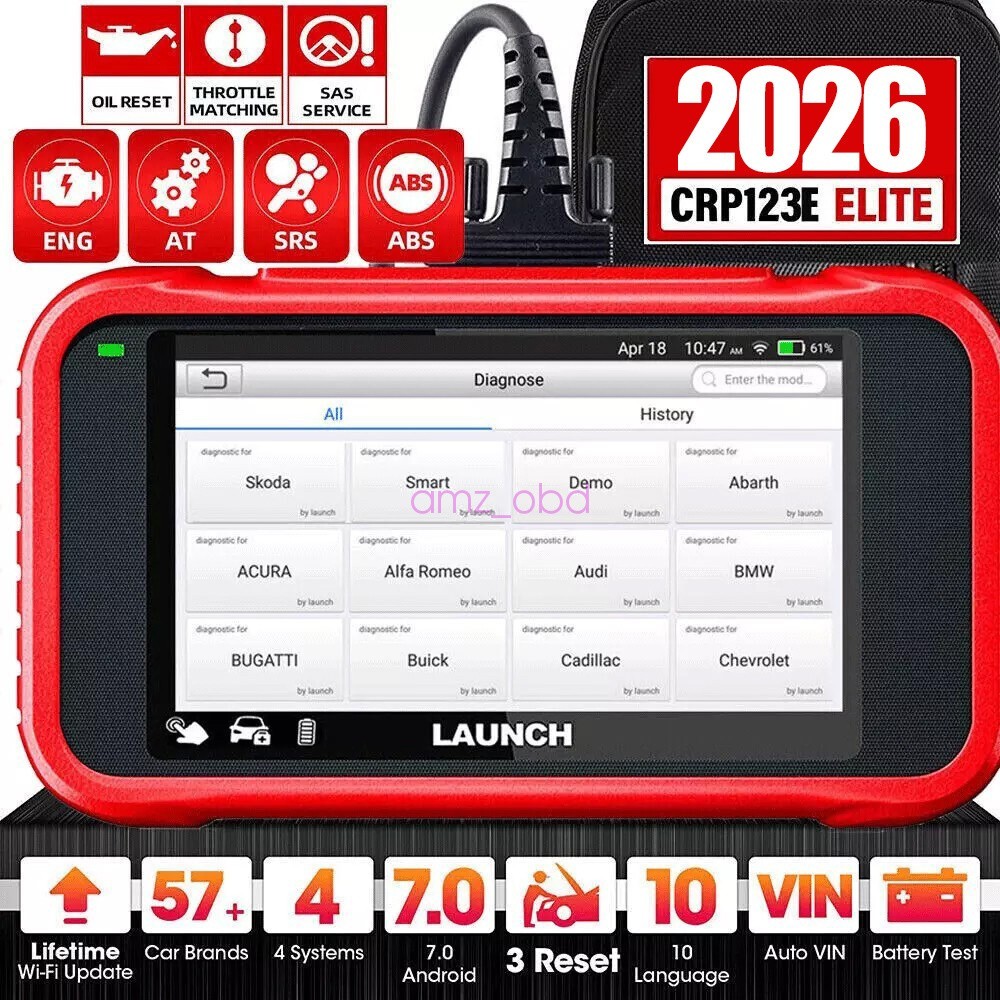 2026 LAUNCH CRP123E OBD2 Scanner ABS SRS Car Diagnostic Tool Fault Code Reader