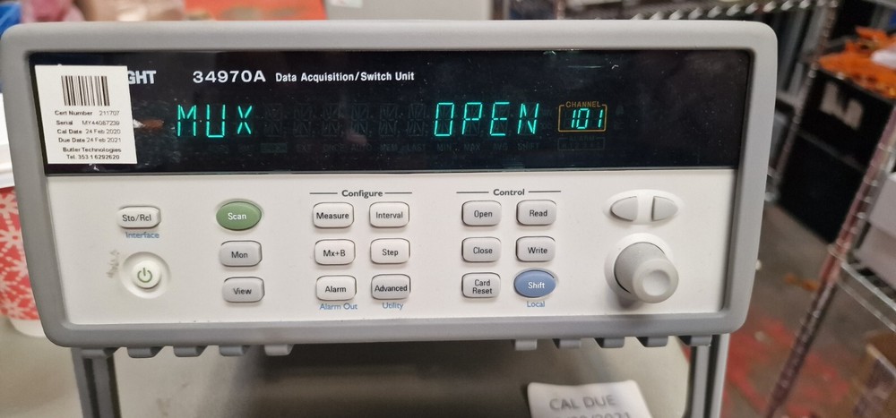 Agilent - Keysight 34970A data acquisition switch unit with Channel Module 34901
