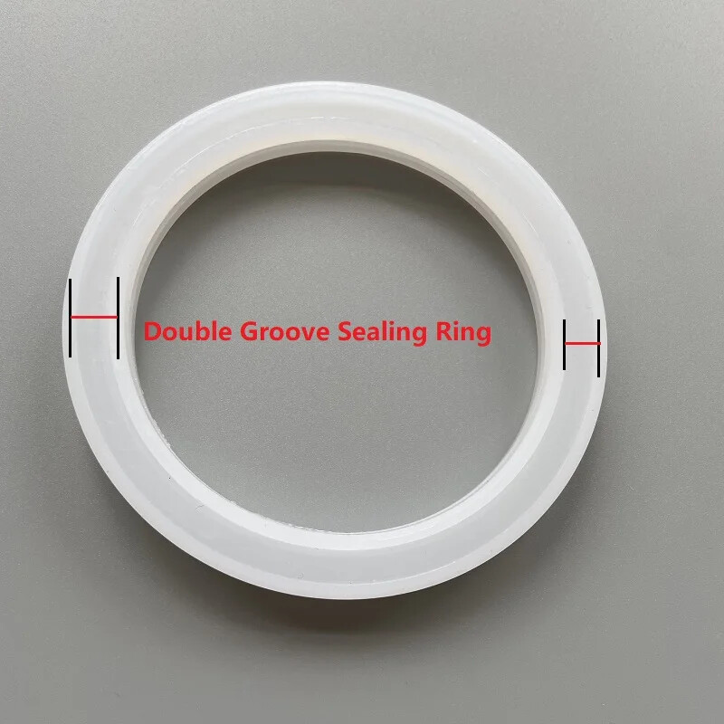 3" Distillation Column Silica Gasket Glass Tube Double Groove Seal Ring Fitting