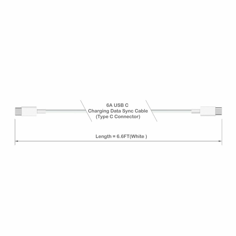 87W USB C Charging Cable For Apple Type C Laptop