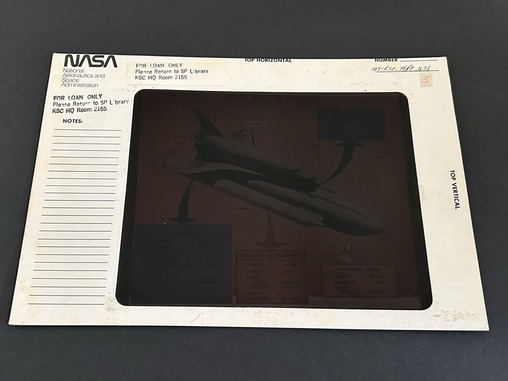 1978 NASA KSC Space Shuttle Vehicle Specifications Presentation Transparency-431