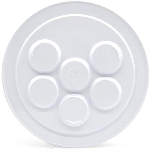 Passover Classic Silver Seder Plate, Melamine Silver Design Passover Single