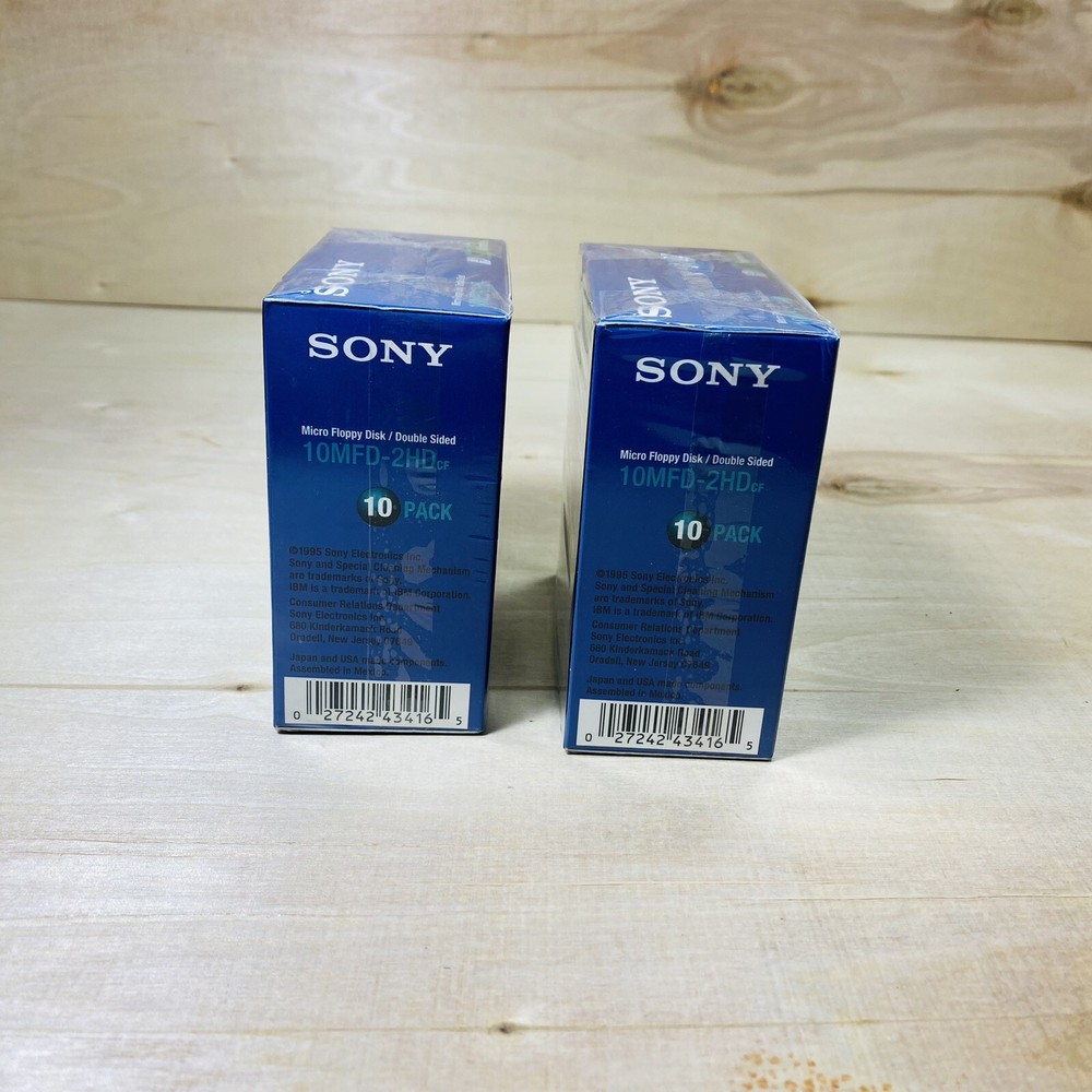 SONY Micro 3.5" Floppy Disc Double Sided IBM Formatted MFD-2HD, 2 - 10 Packs