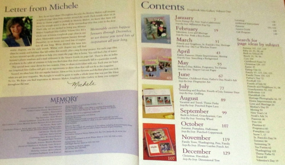 2000 Memory Makers Scrapbook Idea Gallery "Special Issue" Volume 1 146 Pages