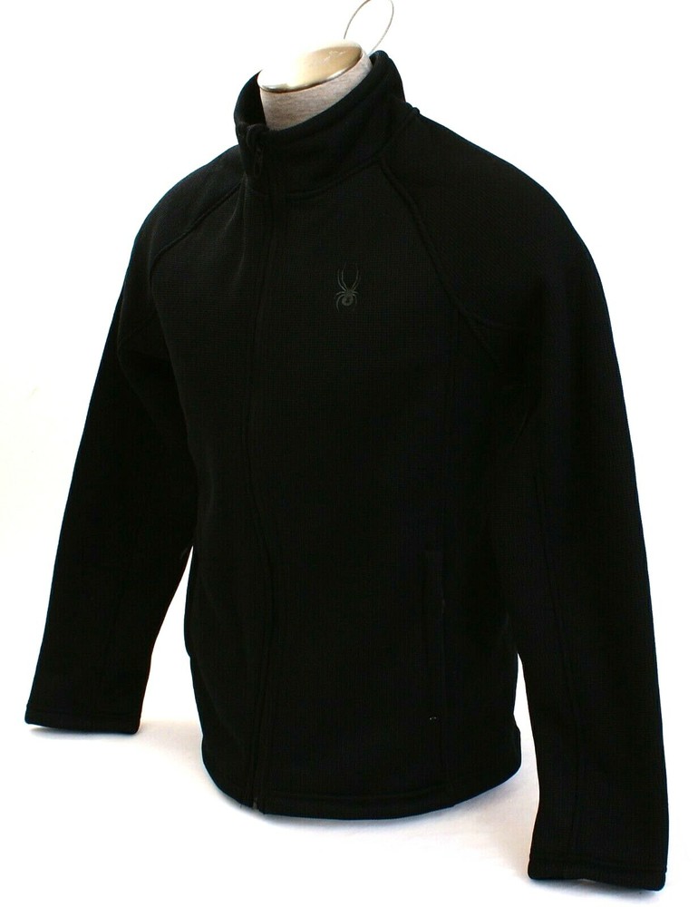 Spyder Black Full Zip Front Sherpa Lined Jacket Men's NWT