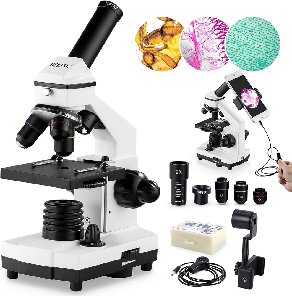100X-2000X LED Compound Microscope Kit for Students and Hobbyists - Explore Life