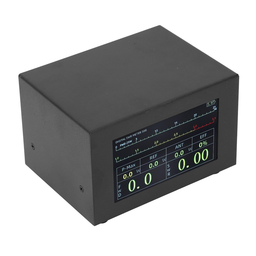 1.8‑54MHz 200W Digital Power SWR Meter With UHF Interface IPS Touch Screen