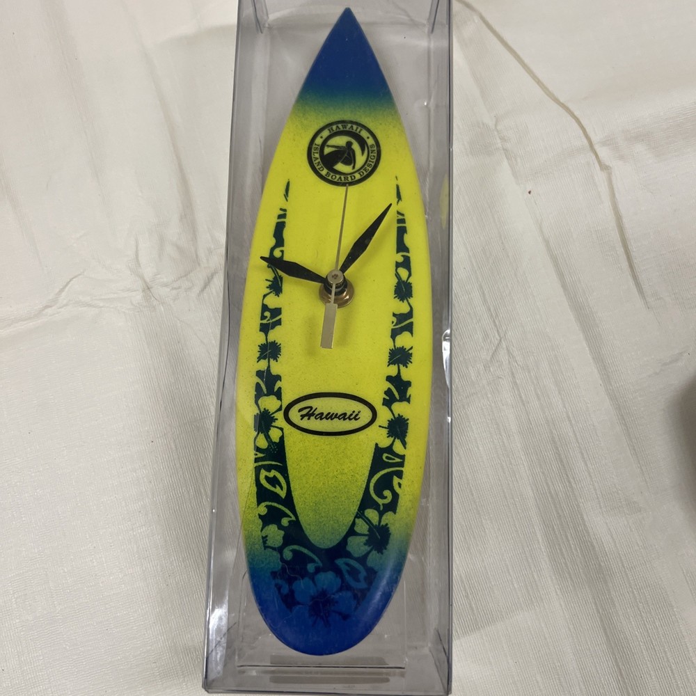 HAWAII Island Board Designs Small Decorative Surfboard Clock