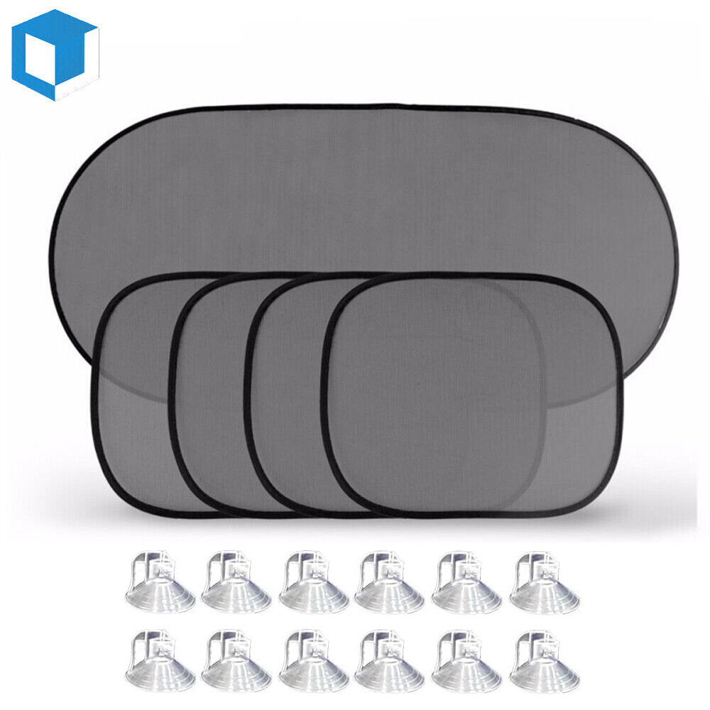5 PCS Car Side Rear Window Screen Mesh Sun Shade Cover Windshield Sunshade Visor