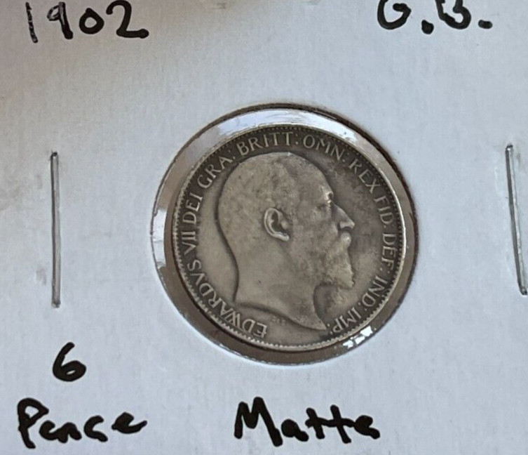 1902 Great Britain 6 Pence - Matte Proof
