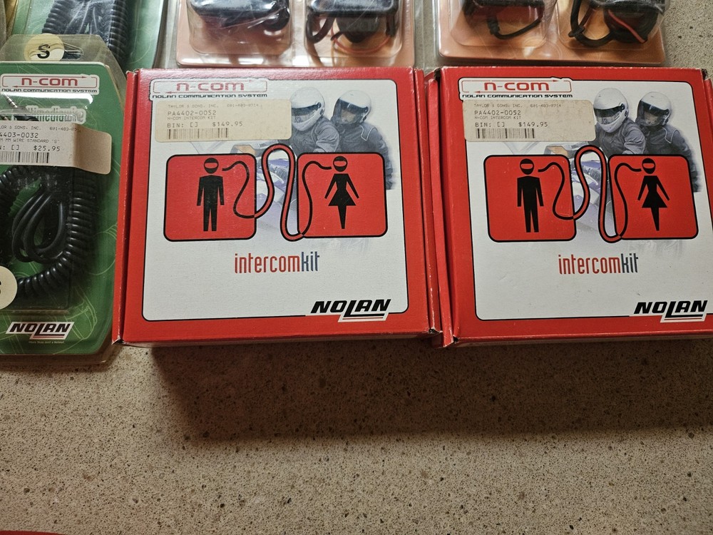 Nolan Communication System And Accessories. 2 Intercom Kits For Motorcycle.