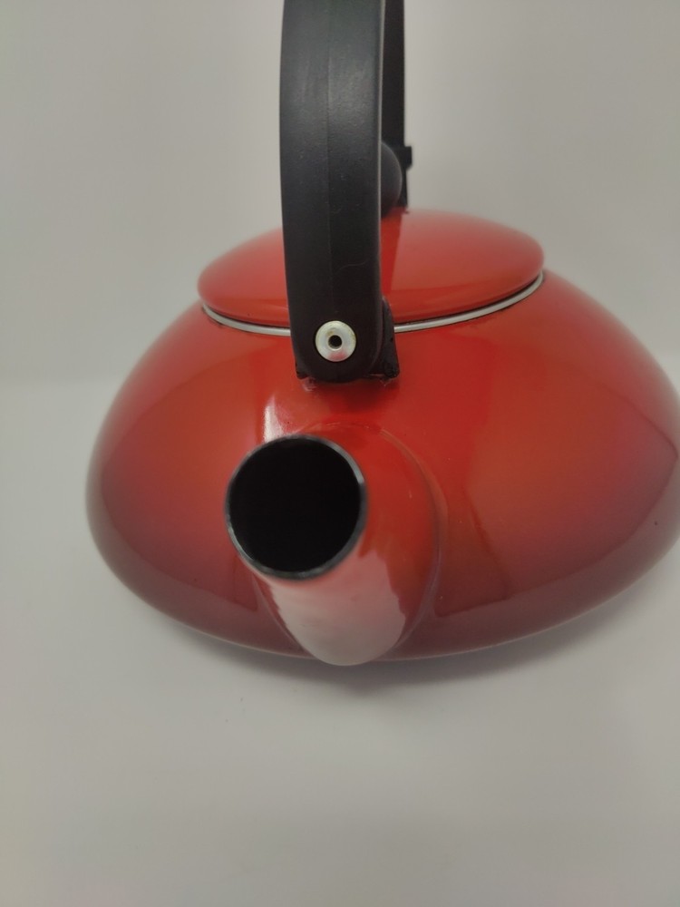 Le Creuset Red Enameled Steel Tea Kettle