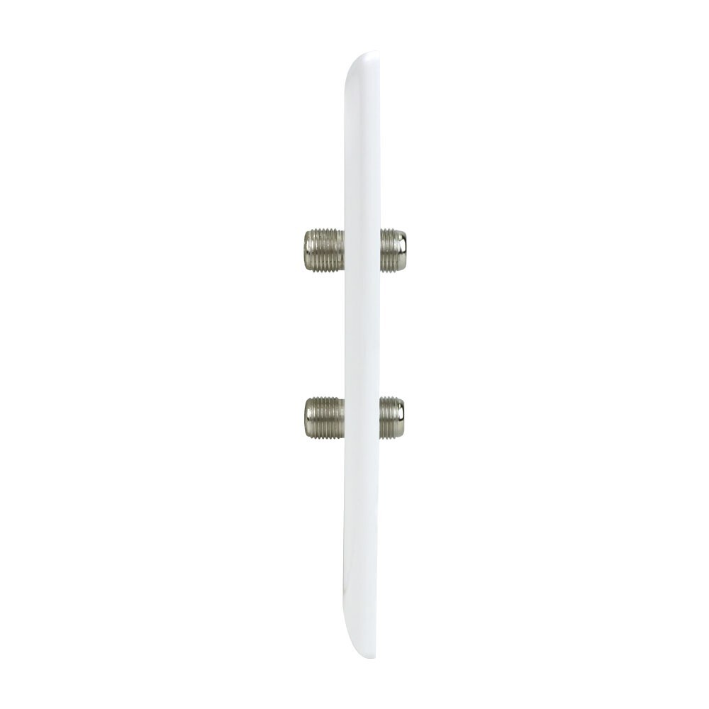 Construct Pro Wall Plate with Dual F-81 Connectors (White)
