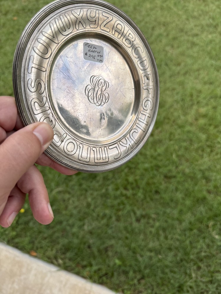 Reed & Barton Sterling Child’s Bowl & Underplate ABC’s Alphabet