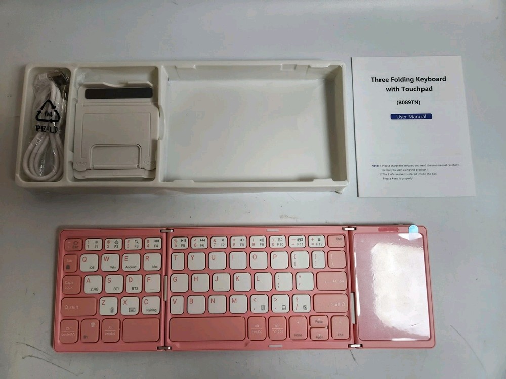 NEW Foldable Bluetooth Keyboard with Touchpad Wireless OS Android Windows Mac