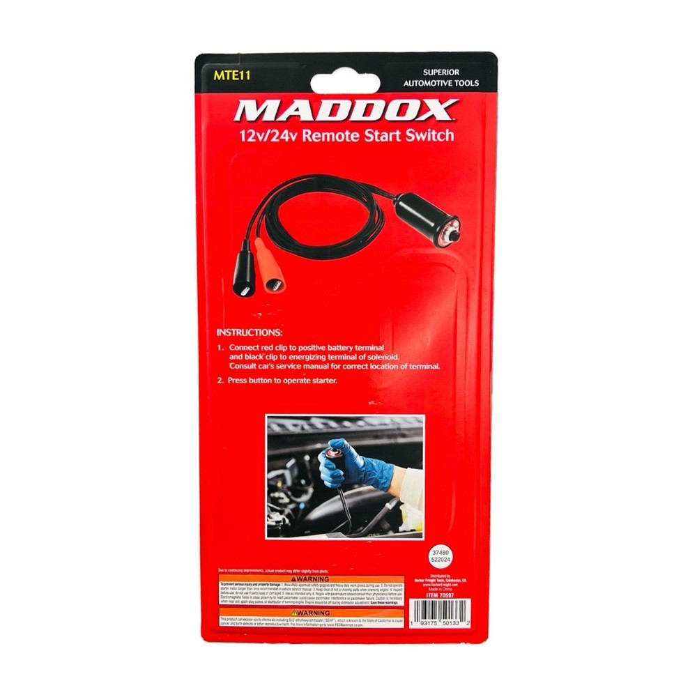 MADDOX 12/24V Remote Starter Switch